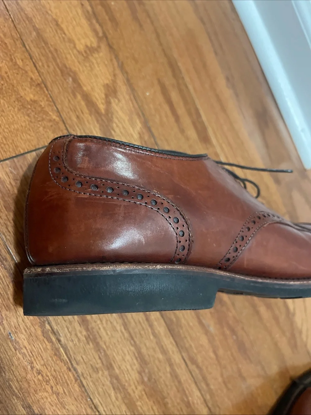 Men's Allen Edmonds Brown Cap Toe Oxfords 11D Style 3458